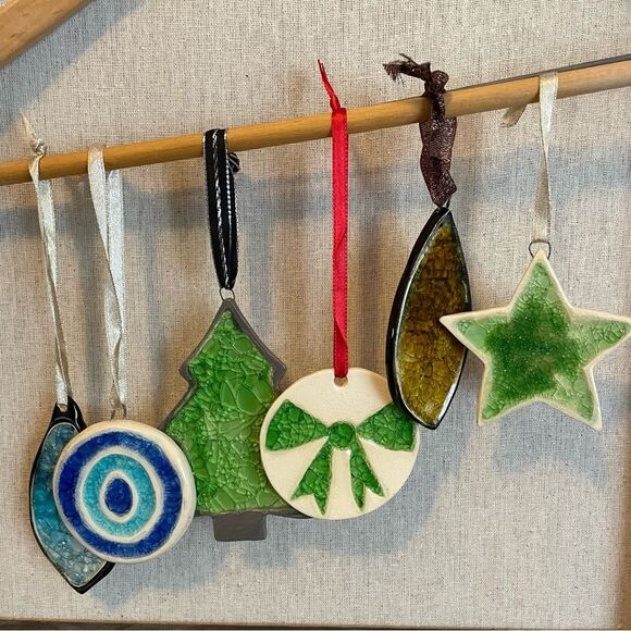 Christmas‎ Ornament Handmade Ceramic and Glass gift idea holidays decorations - Picture 5 of 5